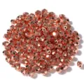 Rose gold faceted barrel beads, CCB DIY spacer beads for bracelet jewelry making supplies. - Approx. 4.5mm Long, 3.5mm Wide / 100 Pieces/Pack / Dark Rose Gold