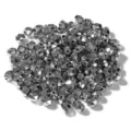 100pcs Metallic CCB Faceted Barrel Beads Bulk DIY Bracelet Spacer Jewelry Making Supplies - Approx. 4.5mm Long, 3.5mm Wide / 100 Pieces/Pack / White K/Silver