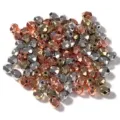 Faceted metallic barrel spacer beads, electroplated CCB DIY jewelry making details view. - Approx. 4.5mm Long, 3.5mm Wide / 100 Pieces/Pack / Multicolor