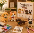 3D beaded DIY dog kit set handmade craft gift with colorful beads tools and cute pet figurines - Dog Lovers