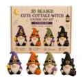 3d beaded gnome diy kit 4 piece set cute witch craft handmade gift product details - Witch Gnome