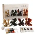 3D crystal bead dragon DIY craft kit with assorted colored beads and instruction manual - Epic Dragon