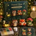 4-piece DIY beaded animal kit with firefly, owl, fox and frog figures, craft set. - Jungle Animals