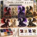 3D Beaded Dragon DIY Kit with 4 Legendary Dragons, Step-by-Step Instructions & All Materials - Dark Legends Dragon