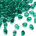 Green glass teardrop crystal loose beads for handmade DIY necklace earrings accessories - Green