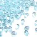 Light blue teardrop glass beads, crystal loose charms for DIY handmade necklace jewelry detail. - Light Blue