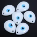 Hars boze oog druppel hanger DIY sieraden bedels geschikt voor handgemaakte armbanden - Witte waterdruppel
