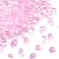 Cuentas sueltas de vidrio en forma de gota rosa cristal transparente collar accesorios - Rosa