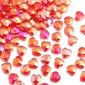 Red crystal heart faceted beads for diy handmade jewelry bracelet necklace making supplies. - Big Red AB