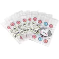 Clear plaid zip-lock bags with cute cartoon dog print for DIY hair accessories packaging. - 20 Pieces/Pack / Gray