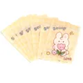 Cute yellow plaid self-sealing bags cartoon bunny packaging for hair accessories 20pcs - 20 Pieces/Pack / Yellow