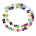 Millefiori glass heart beads colorful love DIY bracelet jewelry making craft supplies - Millefiori Glass Heart Beads / Length approx. 35cm, Size 6mm, Hole 0.8mm (approx. 58 Beads)