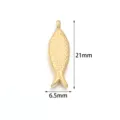 Gold stainless steel fish pendant charm for DIY necklace bracelet jewelry making accessories - 2 Pcs/Set / Gold Salted Fish