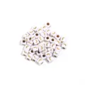 White square acrylic letter beads gold stamped DIY bracelet jewelry making accessories 100pcs - Letter J / Outer Diameter Approx. 4.5mm, Hole Diameter Approx. 2mm