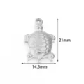 Stainless steel sea turtle pendant charm for DIY necklace bracelet jewelry making accessories - 2 Pcs/Set / Steel Color Turtle