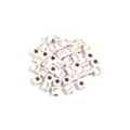 Acrylic square white beads with gold letter L for DIY bracelets jewelry making craft supplies - Letter L / Outer Diameter Approx. 4.5mm, Hole Diameter Approx. 2mm