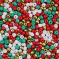 4mm Πολύχρωμες Γυάλινες Χάντρες DIY Υλικό Χαντρών για Αξεσουάρ Κοσμημάτων Παραλλαγή SKU - 40g Κομμάτια / Χριστουγεννιάτικη Σειρά