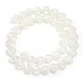 Clear heart glass beads DIY bracelet spacer beads charming jewelry making accessories. - Length approx. 35cm, Size 10mm, Hole 1mm (approx. 35 Beads) / Clear White