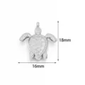 Stainless steel turtle pendant charm for necklace bracelet DIY jewelry making 18x16mm - 2 Pcs/Set / Steel Color Small Turtle
