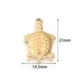 Gold stainless steel turtle pendant charm for DIY jewelry making necklace bracelet 21mm - 2 Pcs/Set / Gold Tortoise