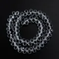 Clear faceted glass crystal teardrop beads loose strands for handmade jewelry DIY crafts. - Outer Diameter 6mm / Clear