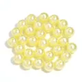 High brightness ABS imitation pearl beads, drilled craft pearls for jewelry making and clothing DIY. - Diameter approx. 8mm (approx. 500g approx. 1,800pcs) / Yellow