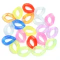 Acrylic open jump rings chain links jelly colorful DIY jewelry making accessories details - High Glossy Jelly Style / 23mm (1 Piece)