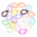 Acrylic open jump rings jelly colored DIY jewelry chain links accessories for handmade crafts - Matte Translucent Style / 30mm (1 Piece)