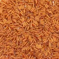 Perline tubolari in vetro arancione da 6mm sfuse per creazione di gioielli e bracciali DIY. - Arancione