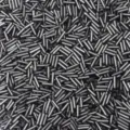 6mm glass bugle beads metallic dark grey tube seed beads for DIY jewelry making bracelets necklaces - Black