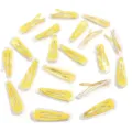 Bonbonfarbene transparente Plastikschale Tropfen BB Haarnadeln Set fuer Kinder Damen. - 1.8x5cm / Gelb