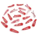 Rote transparente Gelee Kunststoff Schale BB Haarklammern Set, 5cm Wassertropfen Haarschmuck. - 1.8x5cm / Rot