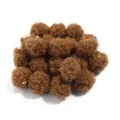 20mm brown teddy plush pom pom charms with gold loops for DIY jewelry, bag and earring pendants. - 20 Pieces Set / Brown
