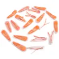 Klares Gelee transparent Kunststoff Klick Haarnadeln Set, bunte Tropfen Form Haarschmuck für Damen. - 1.8x5cm / Orange