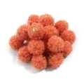20mm teddy fur pom pom pendant lamb wool DIY jewelry bag earring charm accessory - 20 Pieces Set / Orange