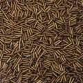 Glass bugle beads close-up detail, metallic bronze tube beads for DIY jewelry making - Coffee
