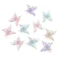 Acrylic iridescent butterfly charms, colorful crystal DIY pendant for phone chain and jewelry making. - Approx. 25*25mm, Hole Approx. 1.6mm / Color-Plated Butterflies (Random Mixed Colors)