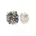 Set di occhielli e rondelle colorati per vestiti borse scarpe artigianato accessori di riparazione - Diametro 6mm ID 3mm (t4547) / 50 Pezzi/Confezione / Multicolore
