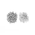 Set di occhielli e rondelle in metallo argentato per abiti e borse, elementi di fissaggio. - Diametro 6mm ID 3mm (t4547) / 50 Pezzi/Confezione / Argento