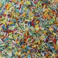 6mm Glass Bugle Beads Mixed Color Tube Loose Beads DIY Bracelet Necklace Making Materials - Electroplated Mixed Colors