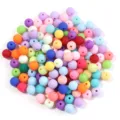 Acrylic matte rubber round beads colorful DIY jewelry accessories variant color pack - 100 Pieces/Pack (Approx. 6mm) / Random Mixed Colors