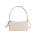 Minimalist PU Leather Shoulder Bag Solid Color Elegant Underarm Handbag for Women - Single Bag / White