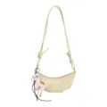 Women Pleated Croissant Shoulder Bag Casual Dumpling Crossbody Bag with Cute Horse Charm - Single Bag / Yellow