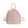 Pink women backpack minimalist small casual daypack cute fashion school bag for daily use - Pink