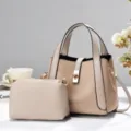Elegantes beiges zweiteiliges Damen Handtaschen Set für Alltag, stilvolle Umhängetasche. - Khaki