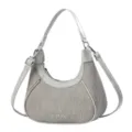Elegante graue Damen Schultertasche mit Plissee, schicke und vielseitige Alltagstasche. - Grau