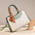 Schicke bestickte Damenhandtasche elegante Henkeltasche Schultertasche modische Tasche - Grün