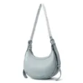 Crescent shoulder bag chic hobo handbag minimalist daily casual crossbody purse new - L25 W7 H22 Handle 28 cm / Light Blue