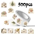Details der 500 Stk. Vintage Briefumschlag Stickerrolle, ideal für Tagebücher und DIY. - Vintage Umschlag B