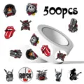 500Stk Rock Musik Aufkleber Rolle Punk Stil Sticker für Gitarre Instrumente Dekoration - Rockmusik B